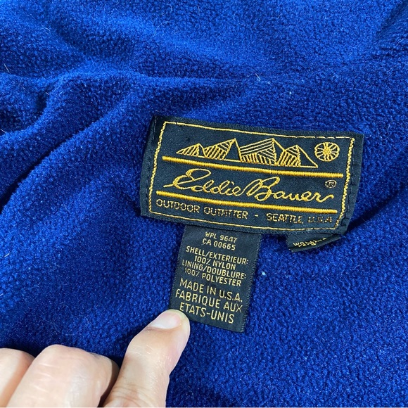 Eddie Bauer jacket Woman’s large Ski  Jacket Front Zip Vintage Fleece pockets - Picture 2 of 13